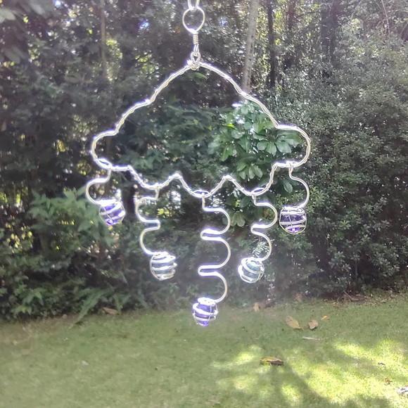 Suncatcher Nuvem em tons de azul