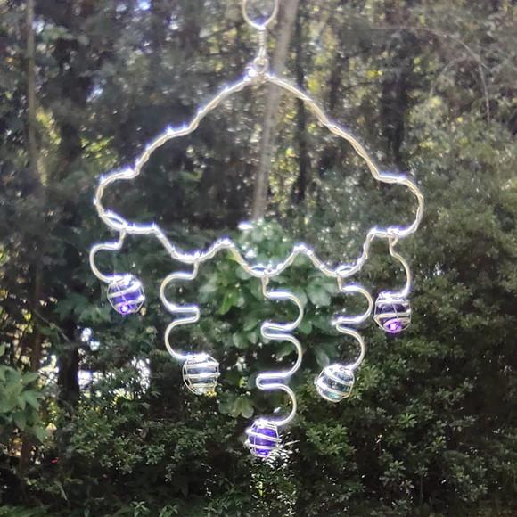 Suncatcher Nuvem em tons de azul