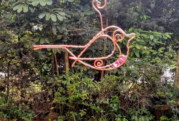 Suncatcher Passarinho Voando em cobre