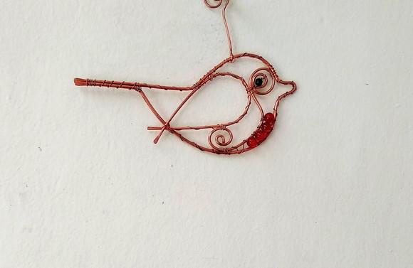 Suncatcher Passarinho Voando em cobre