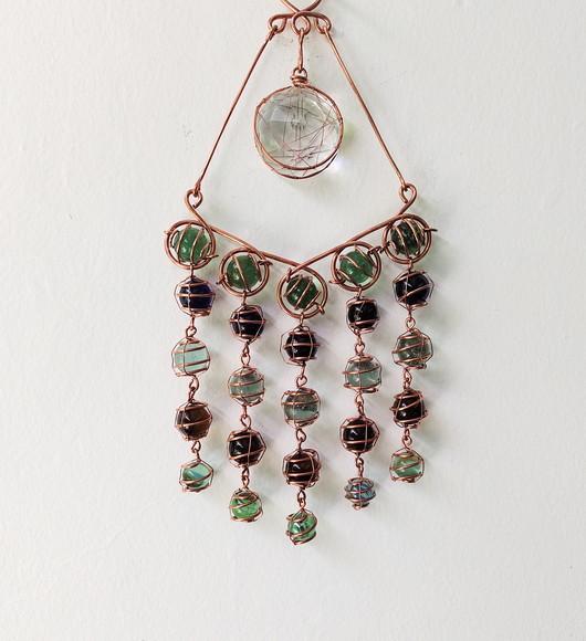Suncatcher Pirâmide Em Cobre
