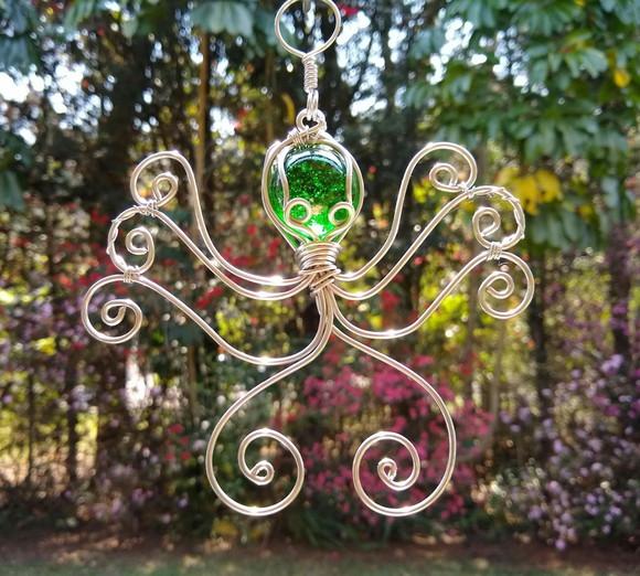 Suncatcher Polvo Verde Médio