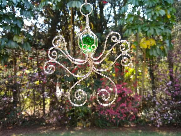 Suncatcher Polvo Verde Médio