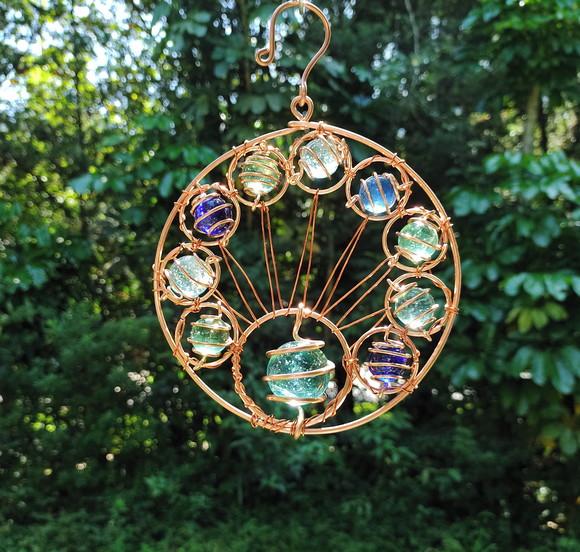Suncatcher Cauda de Pavão em Cobre