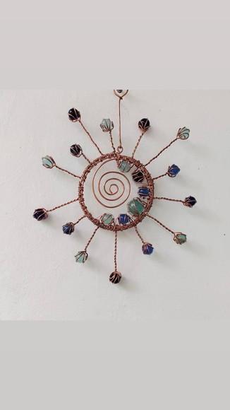 Suncatcher Segundo Sol em Cobre e Azul