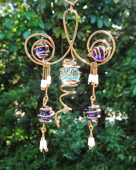 Suncatcher Oriental azul em cobre