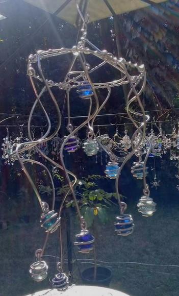 Suncatcher Turbilhão em tons de azul