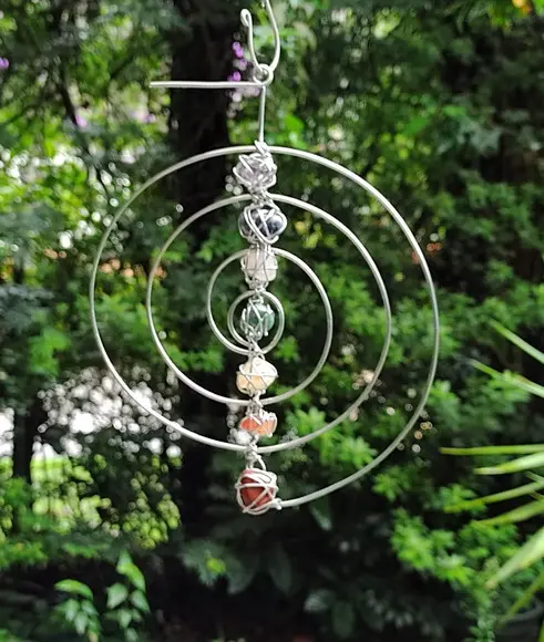Cho Ku Rei em alumínio com pedras dos chakras