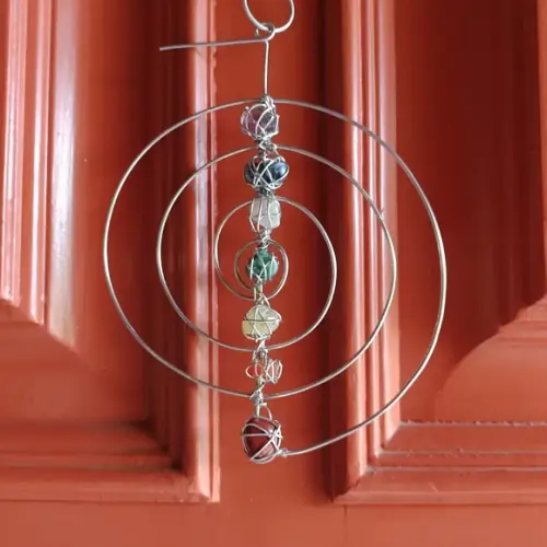 Cho Ku Rei em alumínio com pedras dos chakras