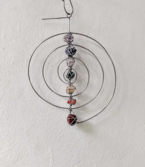 Cho Ku Rei em alumínio com pedras dos chakras