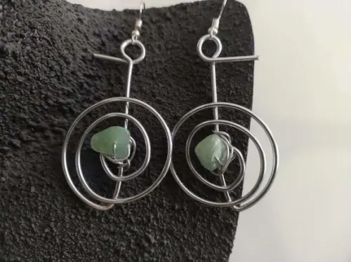 Conjunto Cho Ku Rei com Quartzo Verde - Colar e Brincos