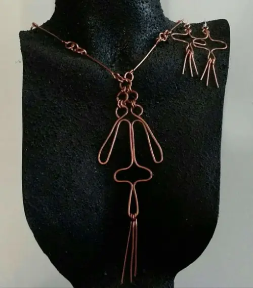 Conjunto em Cobre Estilo Anos 70/hippie Chic
