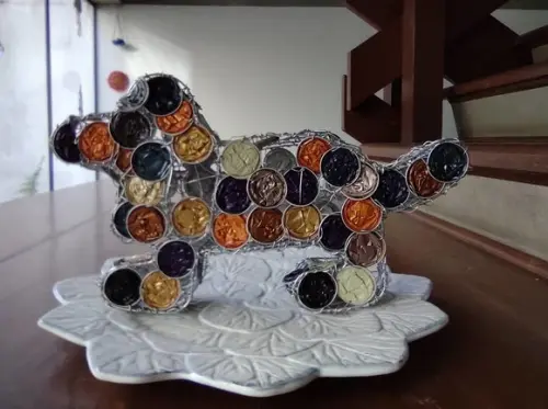 Luminária Cachorrinho Upcycling