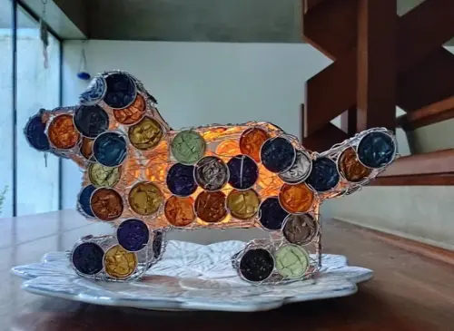 Luminária Cachorrinho Upcycling