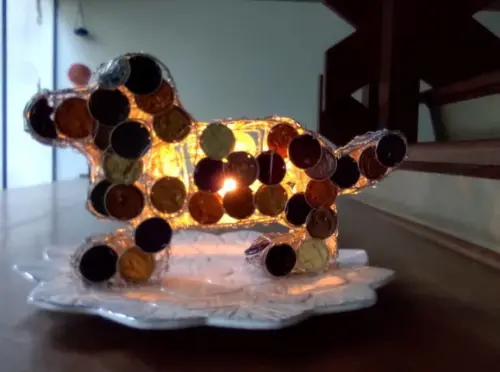 Luminária Cachorrinho Upcycling