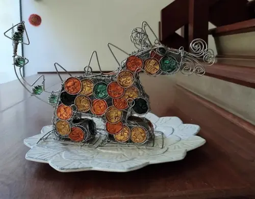 Luminária Dragão Upcycling