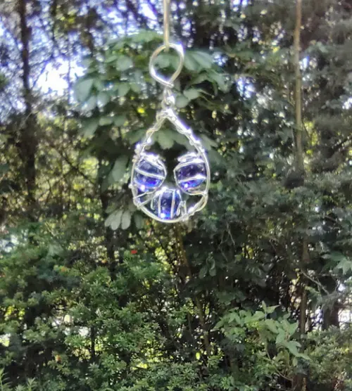 Mini Suncatcher Gotinha de Chuva Azul