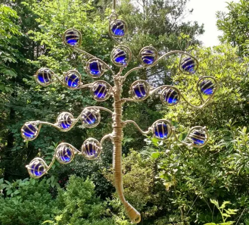 Suncatcher Árvore da Vida Azul sem Círculo