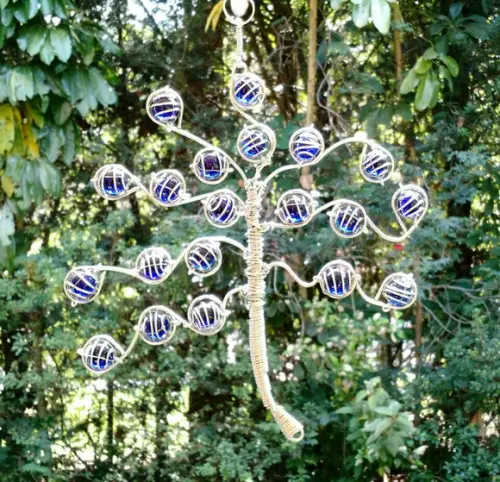 Suncatcher Árvore da Vida Azul sem Círculo