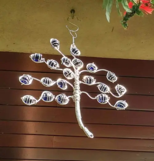 Suncatcher Árvore da Vida Azul sem Círculo