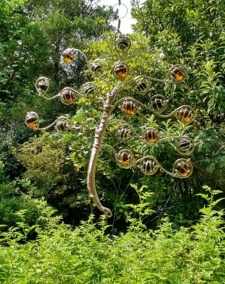 Suncatcher Árvore da Vida sem Círculo Cor Âmbar
