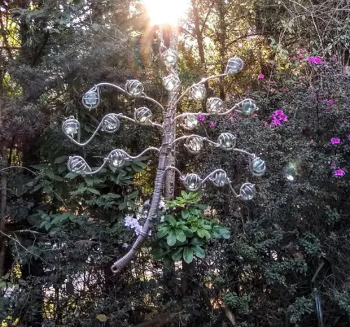 Suncatcher Árvore da Vida Azul Claro sem Círculo
