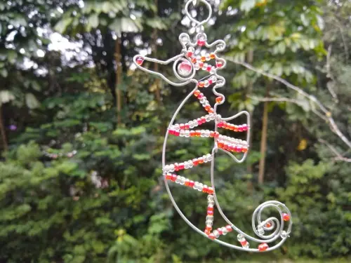 Suncatcher Cavalo Marinho Vermelho