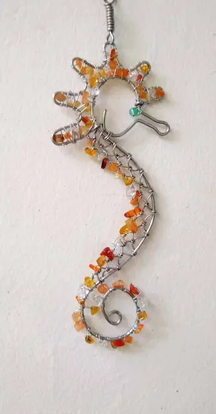 Suncatcher Cavalo-Marinho Amarelo