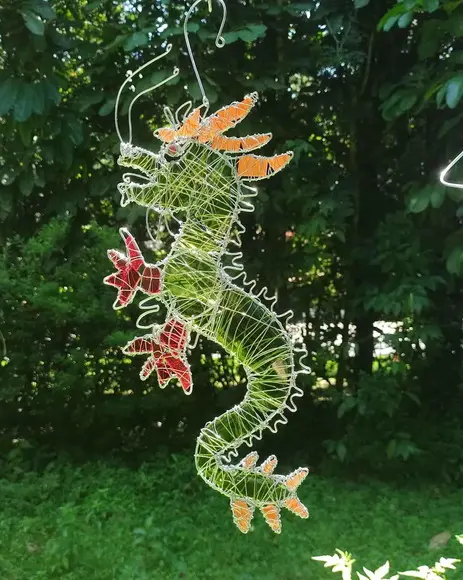 Suncatcher Dragão do Mar em Vidros Reciclados