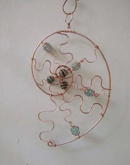 Suncatcher Espiral da Vida em cobre