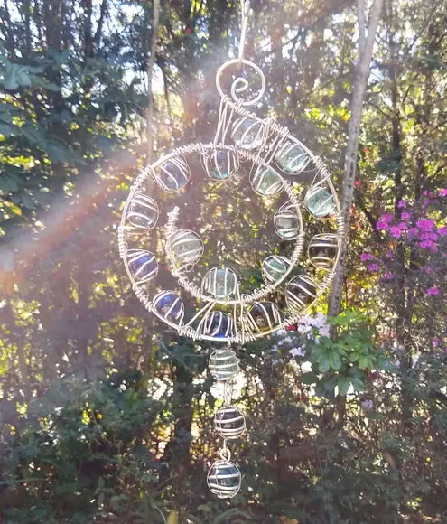 Suncatcher Espiral com bolinhas