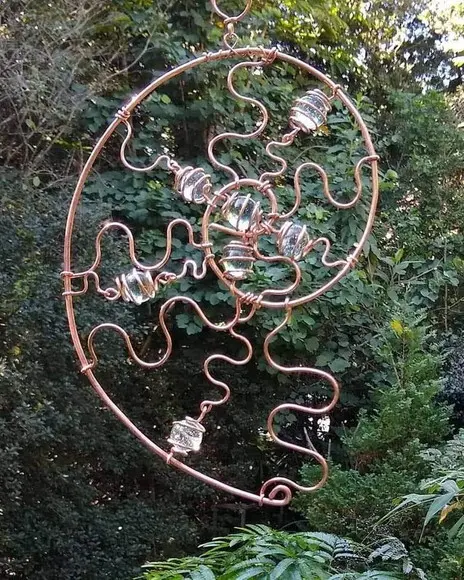 Suncatcher Espiral da Vida em cobre