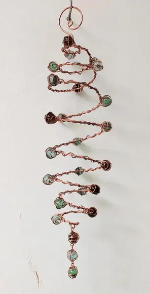 Suncatcher Espiral Dupla Em Cobre