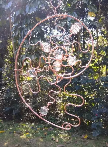 Suncatcher Espiral da Vida em cobre