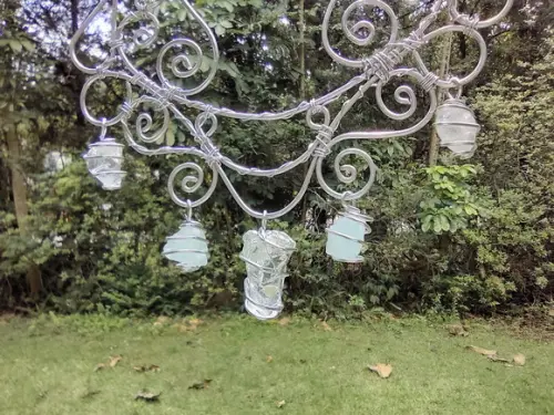 Suncatcher Good Vibes com águas marinhas