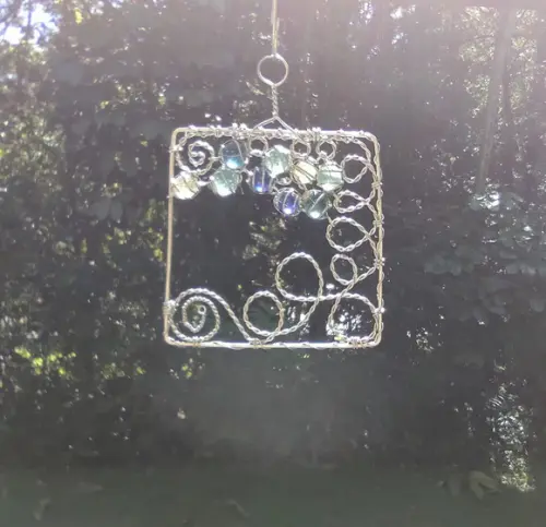 Suncatcher Labirinto em tons de azul