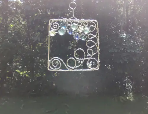 Suncatcher Labirinto em tons de azul