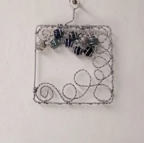 Suncatcher Labirinto em tons de azul