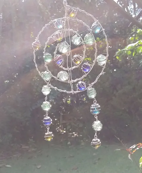 Suncatcher Mandala Mix Filtro dos Sonhos Multicolorido