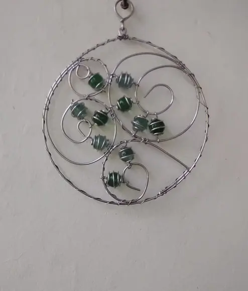 Suncatcher Mandala Modelo 1 em tons de verde