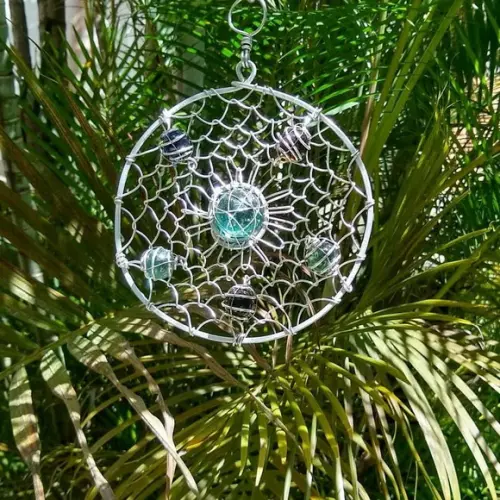Suncatcher Mandala Trançada Multicolorida