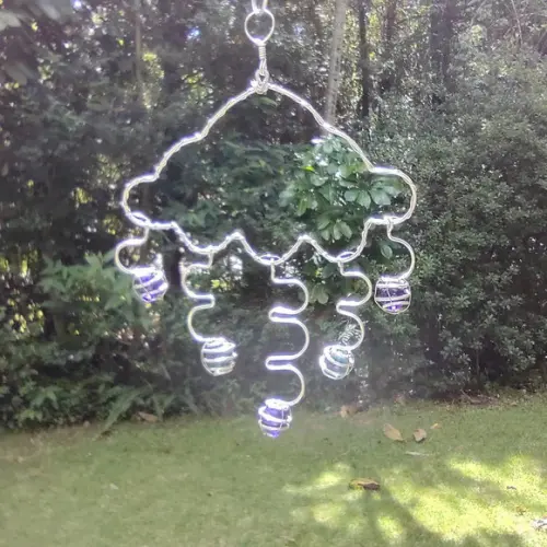 Suncatcher Nuvem em tons de azul