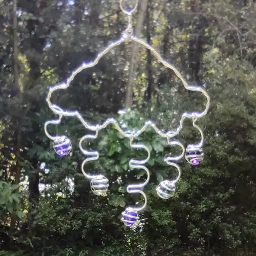 Suncatcher Nuvem em tons de azul