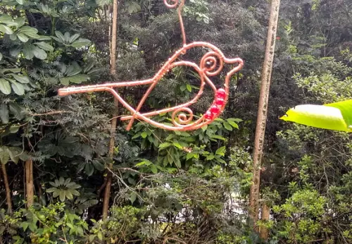 Suncatcher Passarinho Voando em cobre