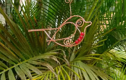 Suncatcher Passarinho Voando em cobre