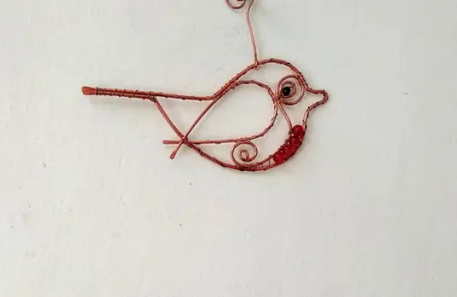 Suncatcher Passarinho Voando em cobre