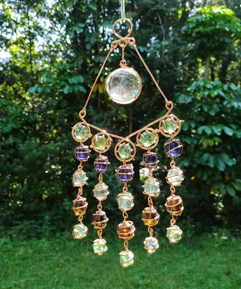 Suncatcher Pirâmide Em Cobre