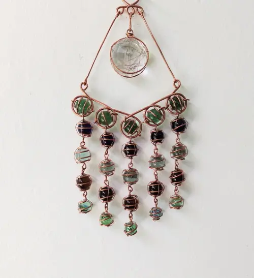 Suncatcher Pirâmide Em Cobre