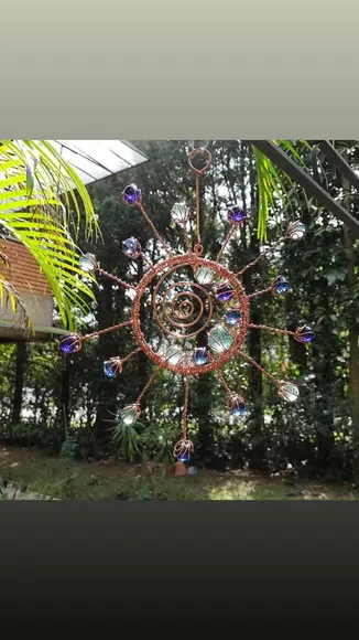 Suncatcher Segundo Sol em Cobre e Azul