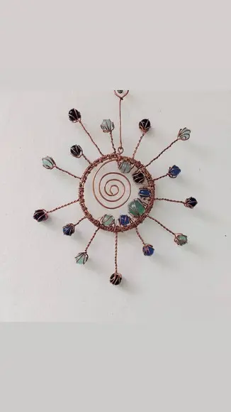 Suncatcher Segundo Sol em Cobre e Azul
